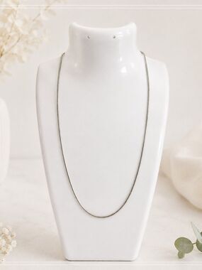 Classic Silver Snake Chain Necklace — Sleek Everyday Layering Chain